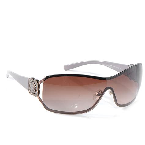 chanel swarovski crystal sunglasses|CHANEL Swarovski Crystal Camellia CC Sunglasses 4164.